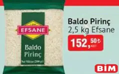 EFSANE BALDO PİRİNÇ 2,5 KG